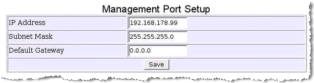 Management Port Setup