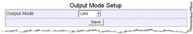 Output Mode Setup